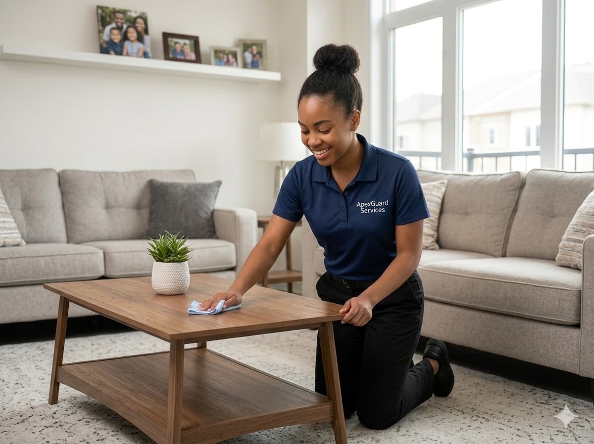Cleaning service in a residential home and Airbnb property