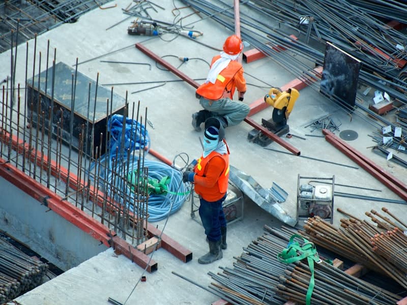 Staffed general labourers on a construction site